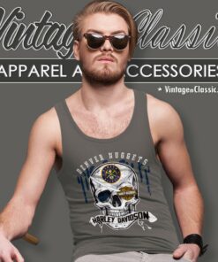 Denver Nuggets Harley Davidson Skull Tank Top Racerback