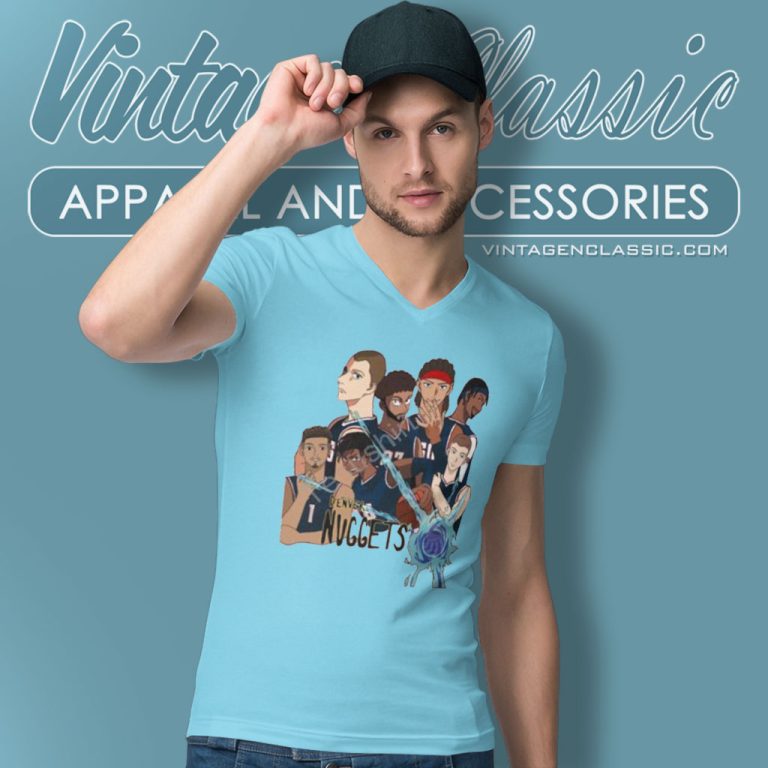 Denver Nuggets Jjk Jujutsu Kaisen V Neck TShirt Denver Nuggets Jjk Jujutsu Kaisen V Neck TShirt
