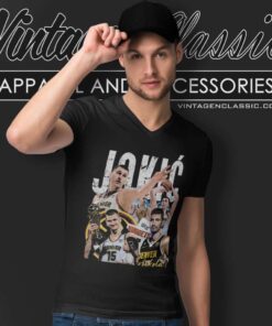 Denver Nuggets Nikola Jokic Graphic V Neck TShirt