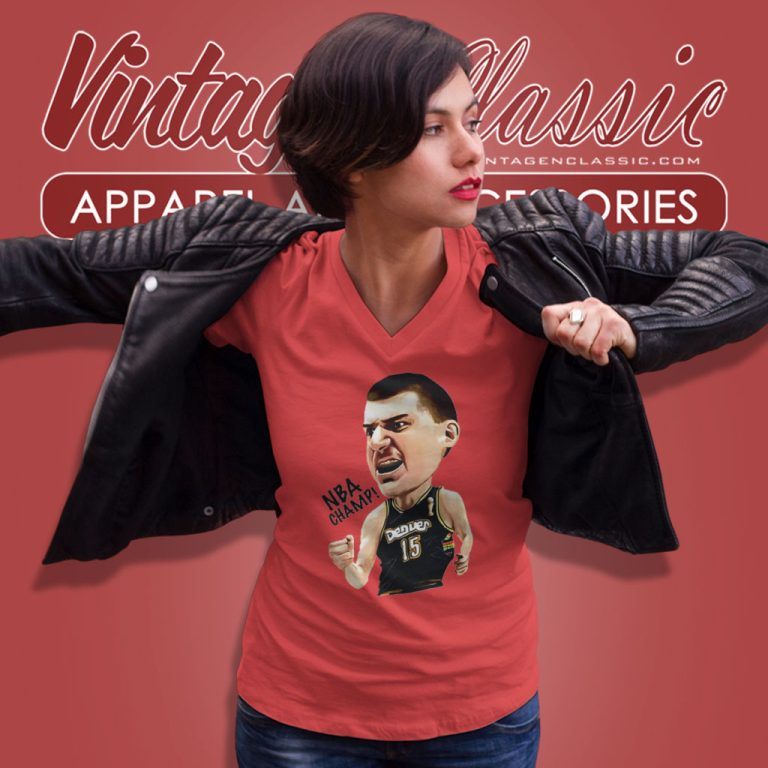 Denver Nuggets Nikola Jokic Nba Champs Finals V Neck TShirt Denver Nuggets Nikola Jokic Nba Champs Finals V Neck TShirt