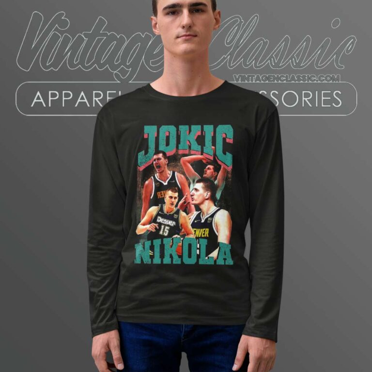 Denver Nuggets Nikola Jokić Vintage Long Sleeve Tee Denver Nuggets Nikola Jokić Vintage Long Sleeve Tee