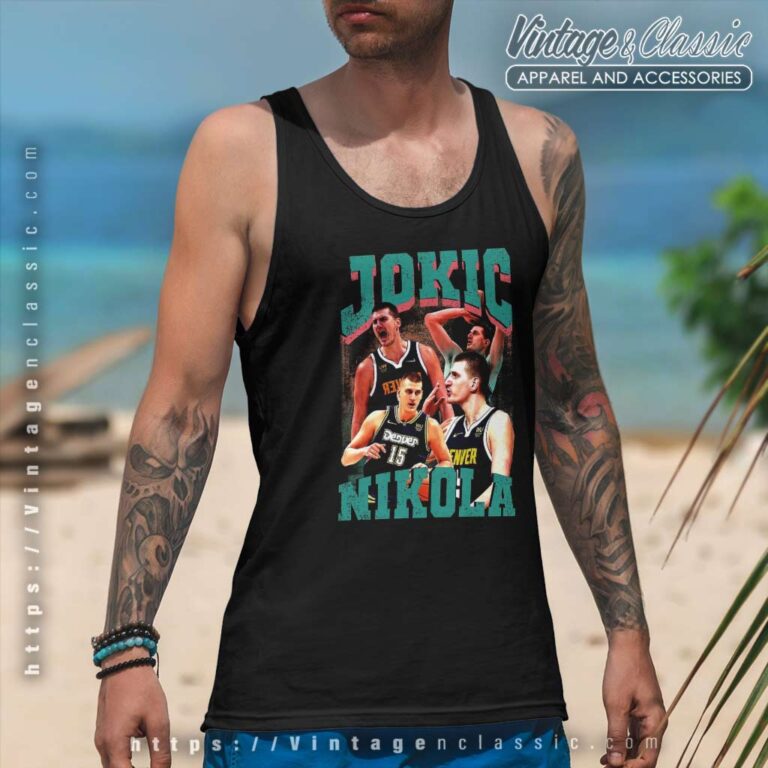 Denver Nuggets Nikola Jokić Vintage Tank Top Racerback Denver Nuggets Nikola Jokić Vintage Tank Top Racerback