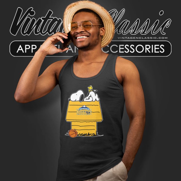 Denver Nuggets Snoopy And Woodstock Resting Together Tank Top Racerback Denver Nuggets Snoopy And Woodstock Resting Together Tank Top Racerback