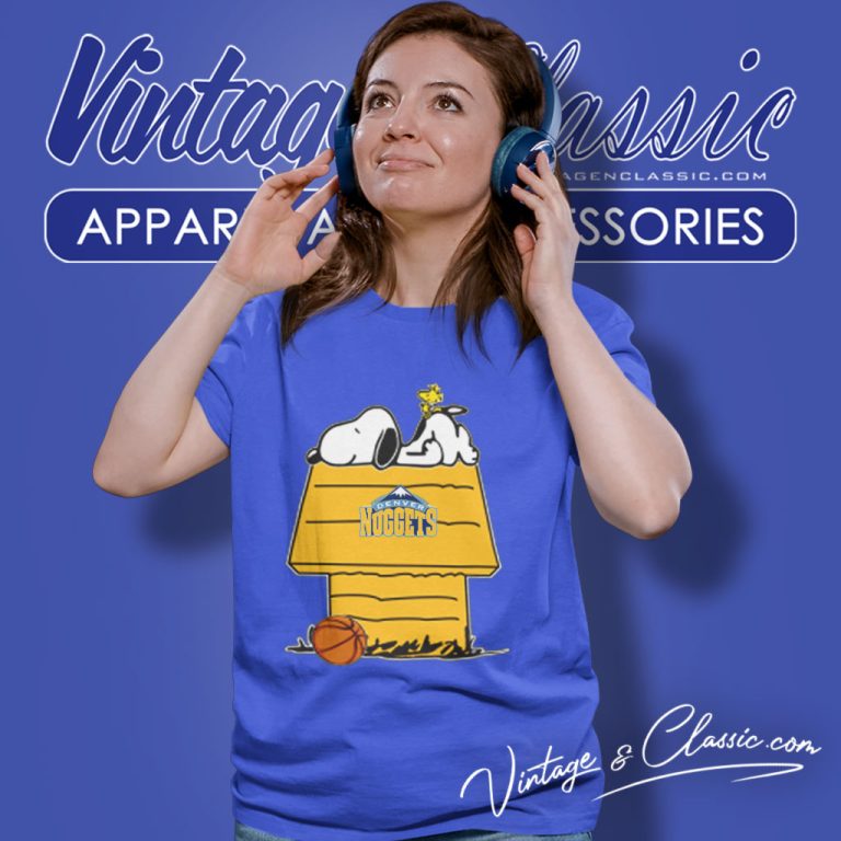 Denver Nuggets Snoopy And Woodstock Resting Together Women T Shirt Denver Nuggets Snoopy And Woodstock Resting Together Women T Shirt