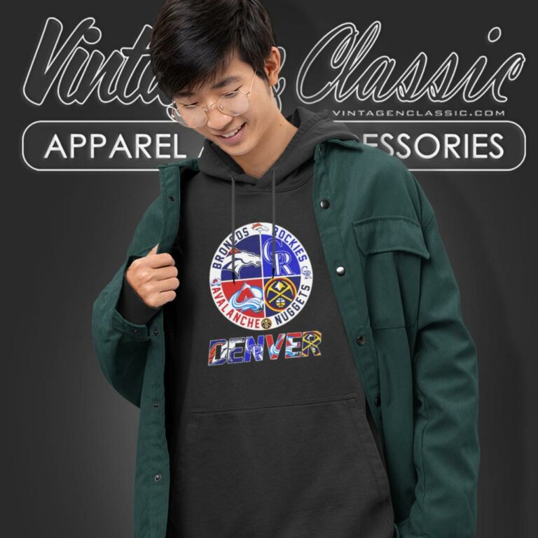 Denver Sport Teams Broncos Rockies Avalanche And Nuggets 2023 Hoodie Denver Sport Teams Broncos Rockies Avalanche And Nuggets 2023 Hoodie