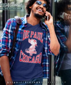 Depaul Chicago Blue Demons V Neck TShirt
