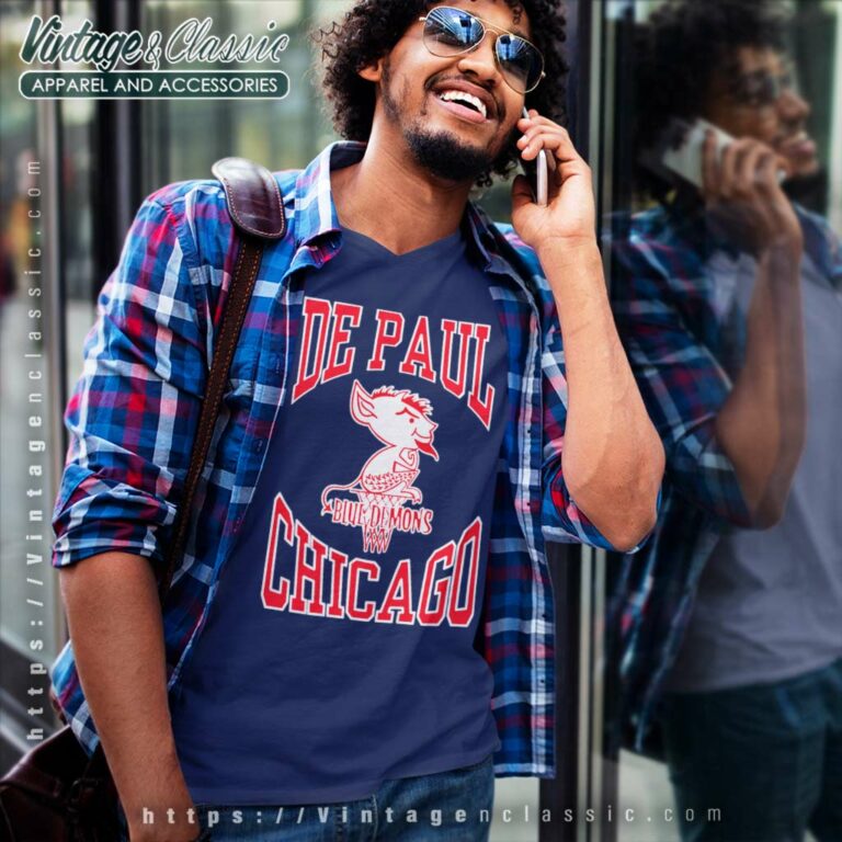 Depaul Chicago Blue Demons V Neck TShirt Depaul Chicago Blue Demons V Neck TShirt