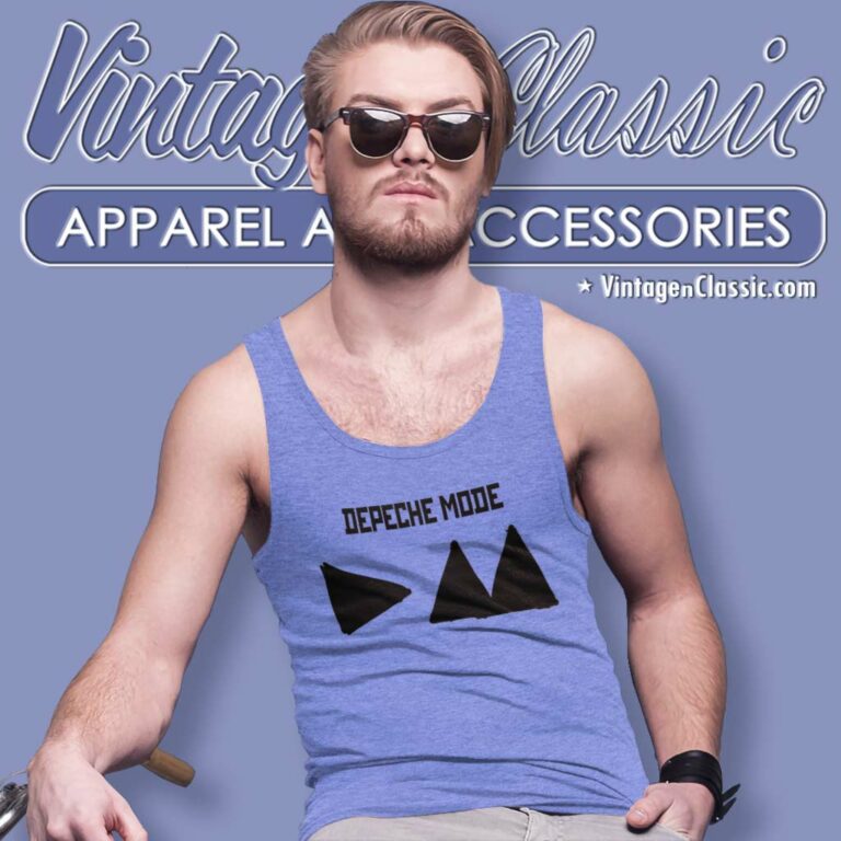 Depeche Mode Band Logo Tank Top Racerback Depeche Mode Band Logo Tank Top Racerback