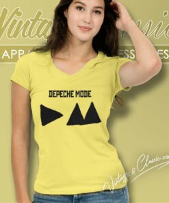 Depeche Mode Band Logo V Neck TShirt