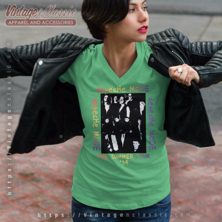 Depeche Mode The Summer Tour V Neck TShirt Depeche Mode The Summer Tour V Neck TShirt