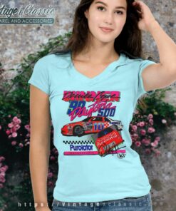 Derrick Cope Neon Daytona 500 Winner Nascar V Neck TShirt