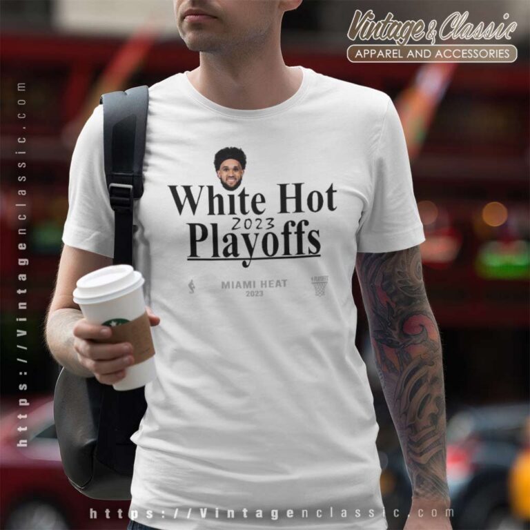 Derrick White Miami Heat White Hot 2023 Nba Playoffs T Shirt Derrick White Miami Heat White Hot 2023 Nba Playoffs T Shirt