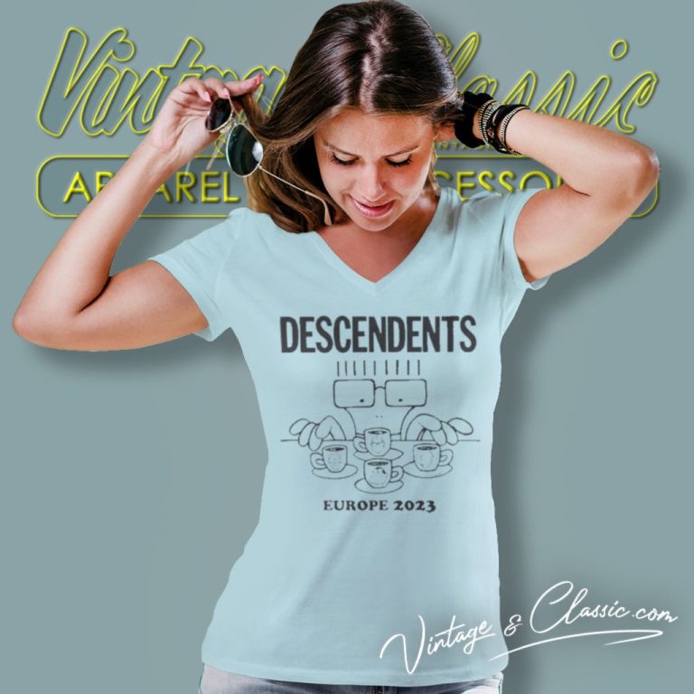 Descendents Euro Tour 2023 V Neck TShirt Descendents Euro Tour 2023 V Neck TShirt