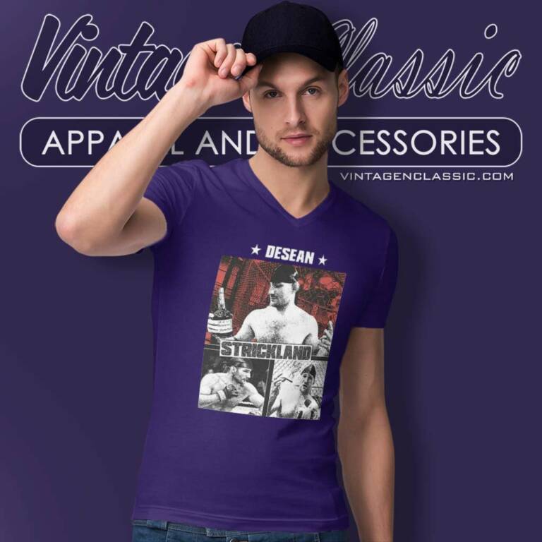 Desean Strickland Ufc Vintage V Neck TShirt Desean Strickland Ufc Vintage V Neck TShirt