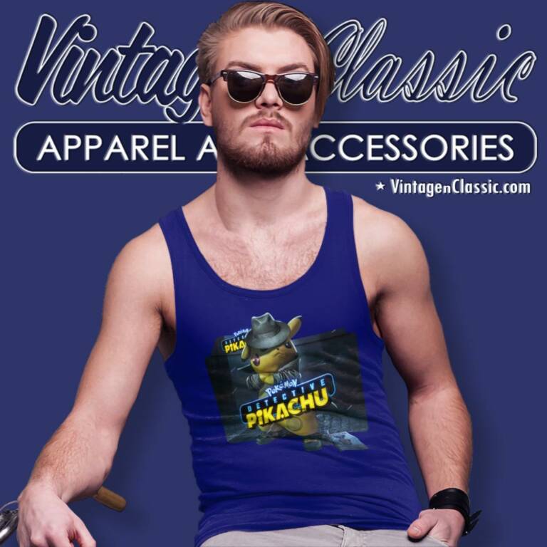 Detective Pikachu Movie Tank Top Racerback Detective Pikachu Movie Tank Top Racerback