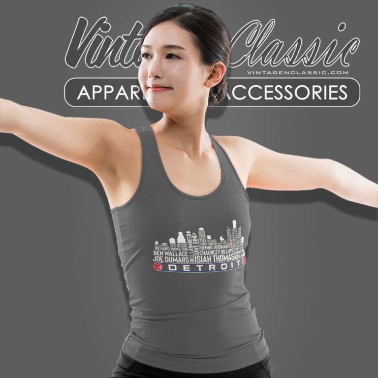 Detroit Basketball Team All Time Legends Detroit City Skyline Tank Top Racerback Detroit Basketball Team All Time Legends Detroit City Skyline Tank Top Racerback