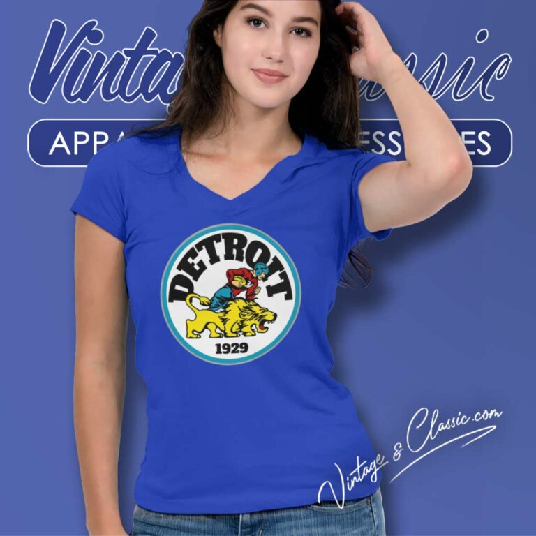 Detroit Lions 1929 Player Logo Shirt For Super Bowl V Neck TShirt Detroit Lions 1929 Player Logo Shirt For Super Bowl V Neck TShirt