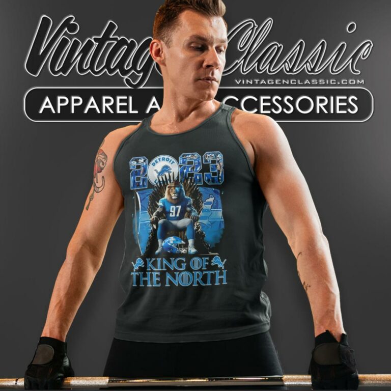 Detroit Lions 2023 King Of The North Tank Top Racerback Detroit Lions 2023 King Of The North Tank Top Racerback
