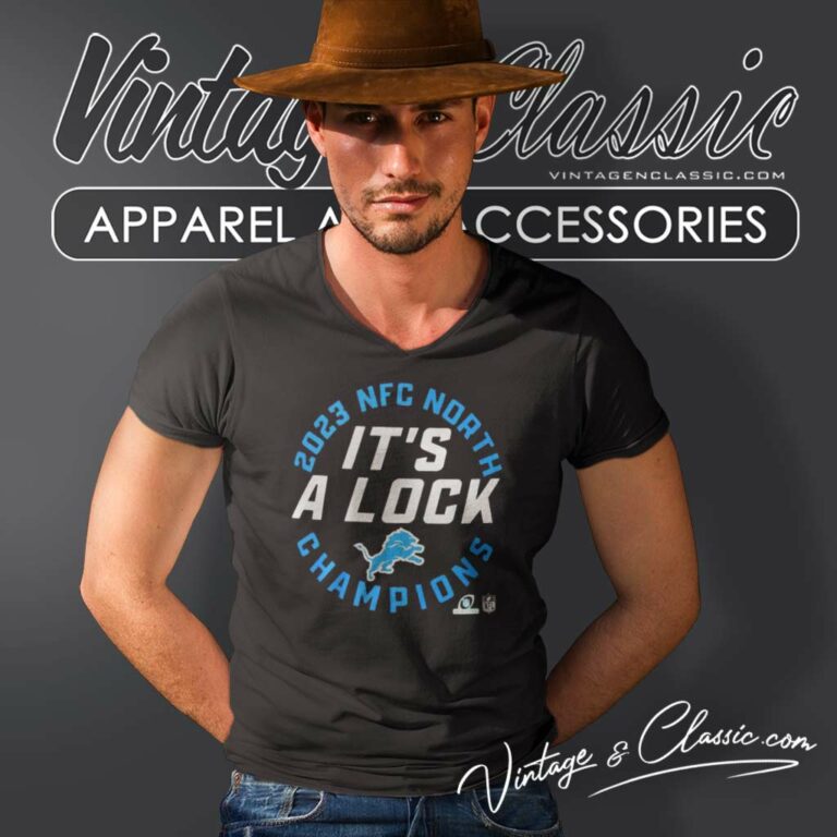 Detroit Lions 2023 Nfc North Champions V Neck TShirt Detroit Lions 2023 Nfc North Champions V Neck TShirt