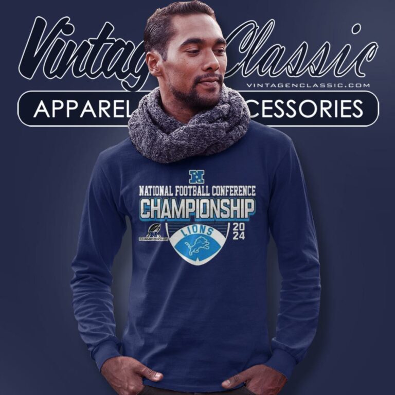 Detroit Lions Afc American Football Conference Championship 2023 2024 Long Sleeve Tee Detroit Lions Afc American Football Conference Championship 2023 2024 Long Sleeve Tee