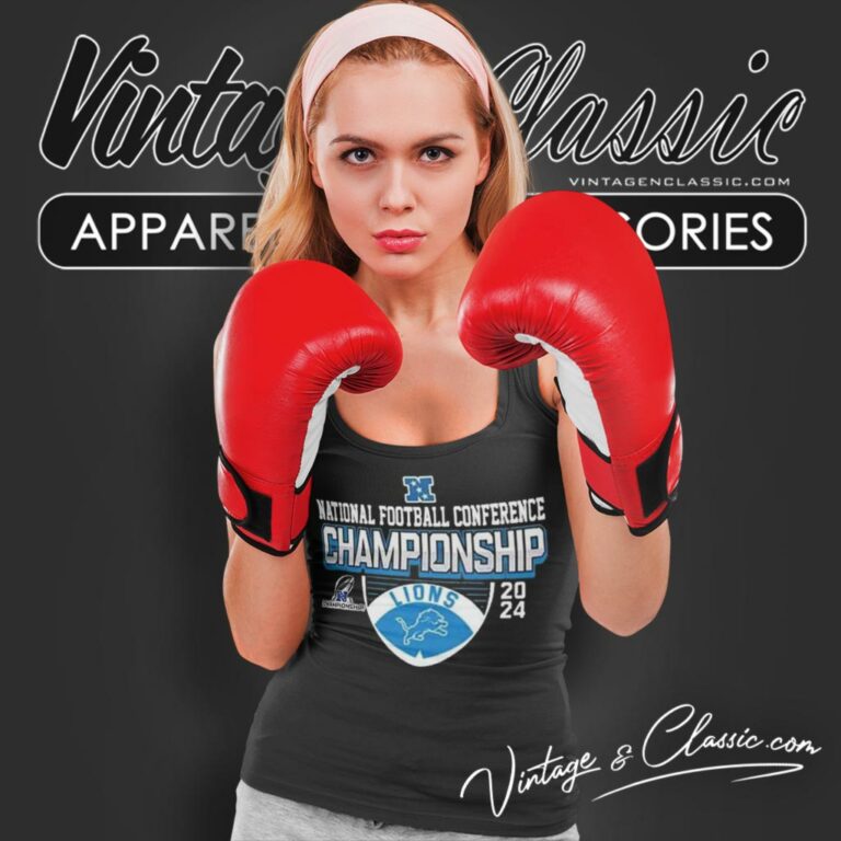 Detroit Lions Afc American Football Conference Championship 2023 2024 Tank Top Racerback Detroit Lions Afc American Football Conference Championship 2023 2024 Tank Top Racerback