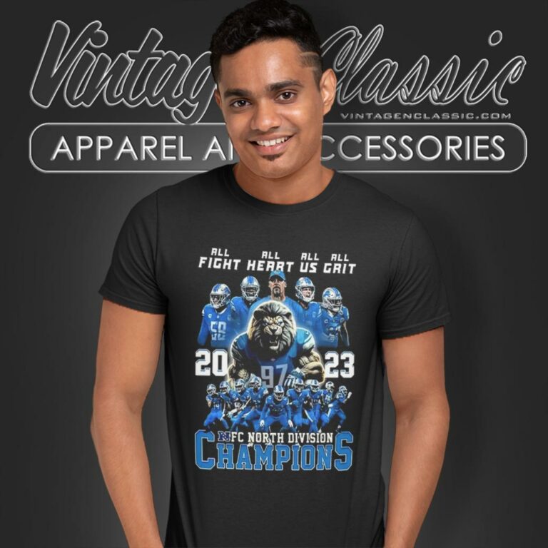 Detroit Lions All Fight All Heart All Us All Grit Shirt 2023 Nfc North Division Champions T Shirt Detroit Lions All Fight All Heart All Us All Grit Shirt 2023 Nfc North Division Champions T Shirt