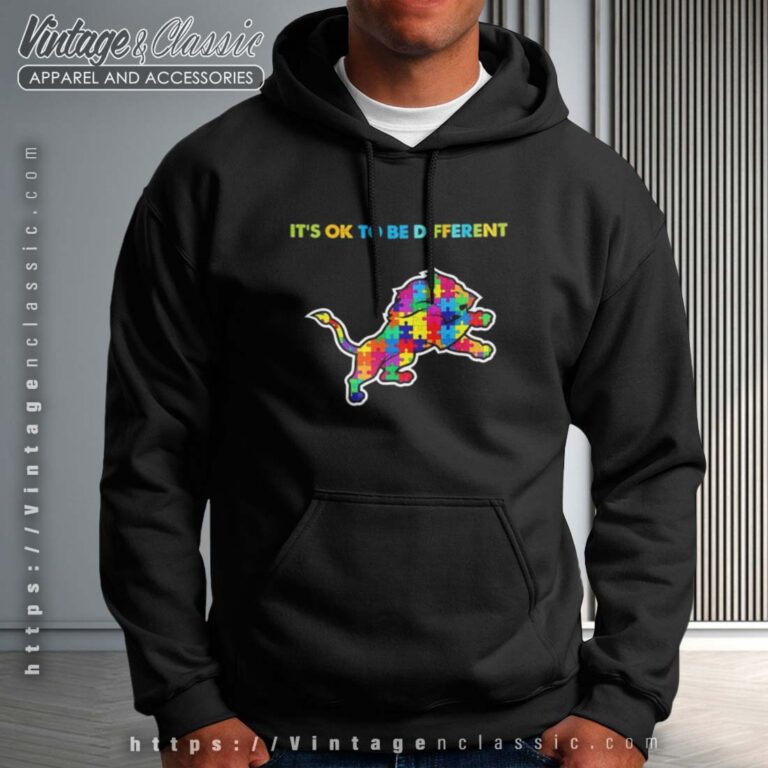 Detroit Lions Autism Its Ok To Be Different Hoodie Detroit Lions Autism Its Ok To Be Different Hoodie