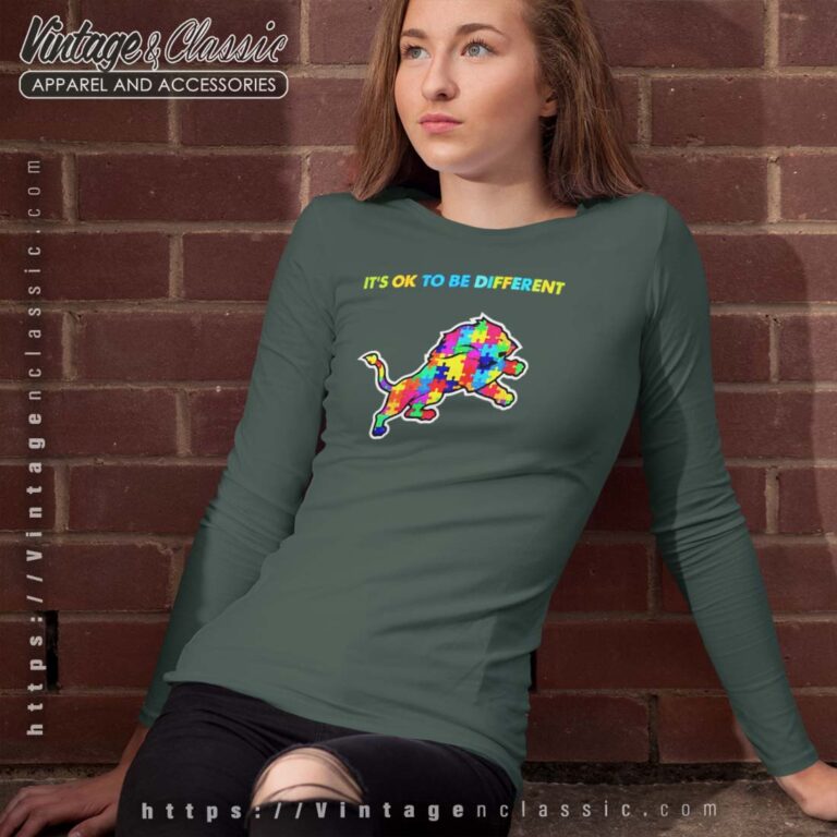 Detroit Lions Autism Its Ok To Be Different Longsleeves Detroit Lions Autism Its Ok To Be Different Longsleeves