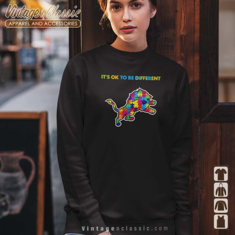 Detroit Lions Autism Its Ok To Be Different Sweetshirt Detroit Lions Autism Its Ok To Be Different Sweetshirt