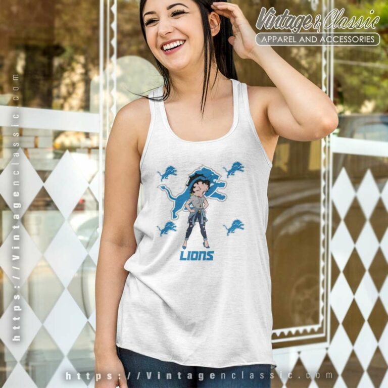 Detroit Lions Betty Boop Nfl Girl Tank Top Racerback Detroit Lions Betty Boop Nfl Girl Tank Top Racerback