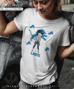 Detroit Lions Betty Boop Nfl Girl Women TShirt