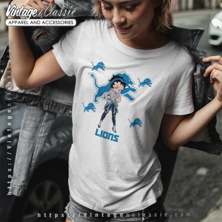 Detroit Lions Betty Boop Nfl Girl Women TShirt Detroit Lions Betty Boop Nfl Girl Women TShirt