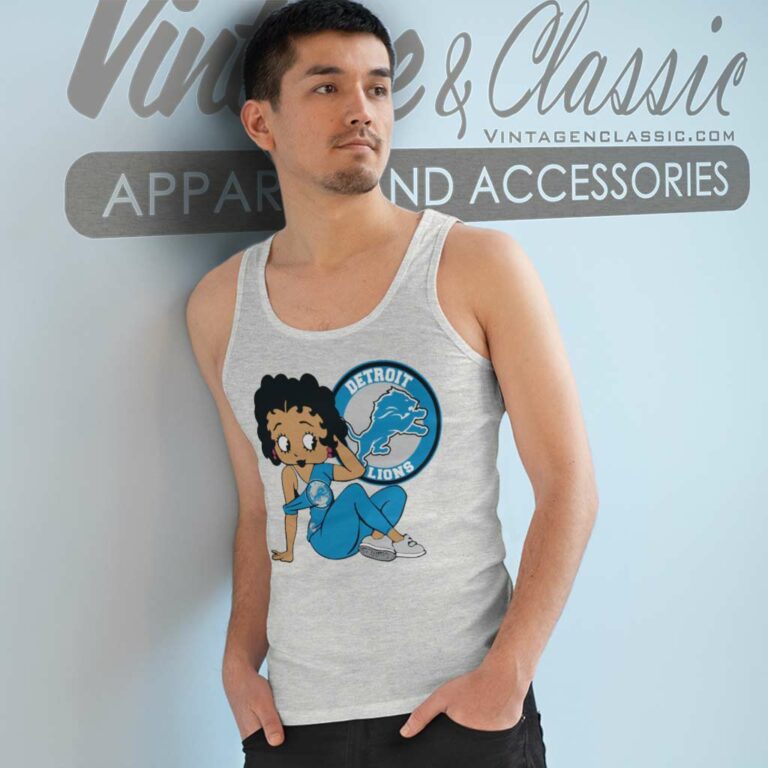 Detroit Lions Betty Boop Tank Top Racerback Detroit Lions Betty Boop Tank Top Racerback