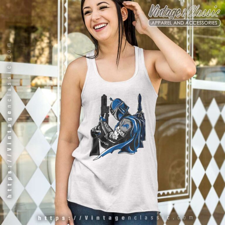 Detroit Lions Boba Fett Star Wars Tank Top Racerback Detroit Lions Boba Fett Star Wars Tank Top Racerback
