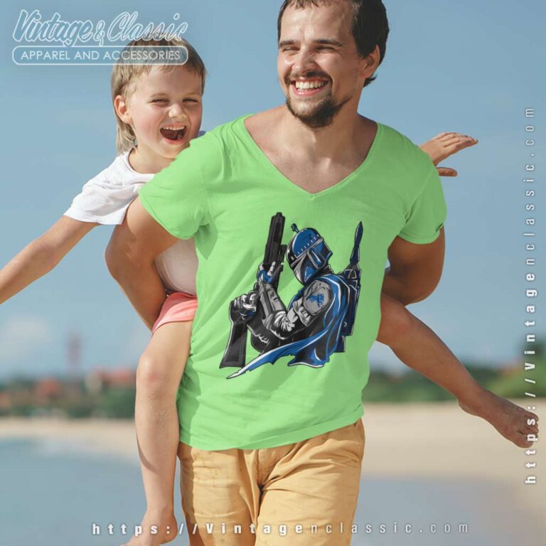 Detroit Lions Boba Fett Star Wars V Neck TShirt Detroit Lions Boba Fett Star Wars V Neck TShirt