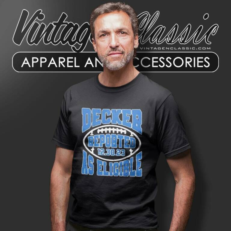 Detroit Lions Decker Reported As Eligible 12 30 23 T Shirt Detroit Lions Decker Reported As Eligible 12 30 23 T Shirt
