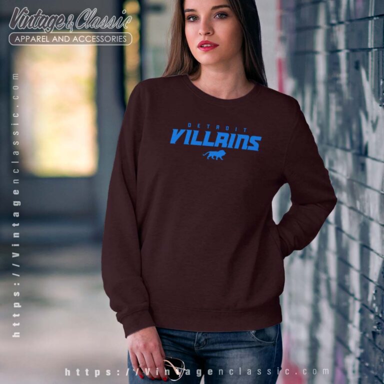 Detroit Lions Detroit Villains logo Sweatshirt Detroit Lions Detroit Villains logo Sweatshirt