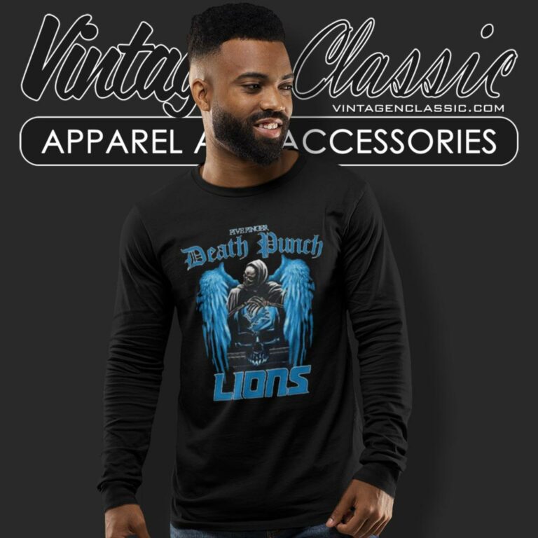 Detroit Lions Five Finger Death Punch Long Sleeve Tee Detroit Lions Five Finger Death Punch Long Sleeve Tee