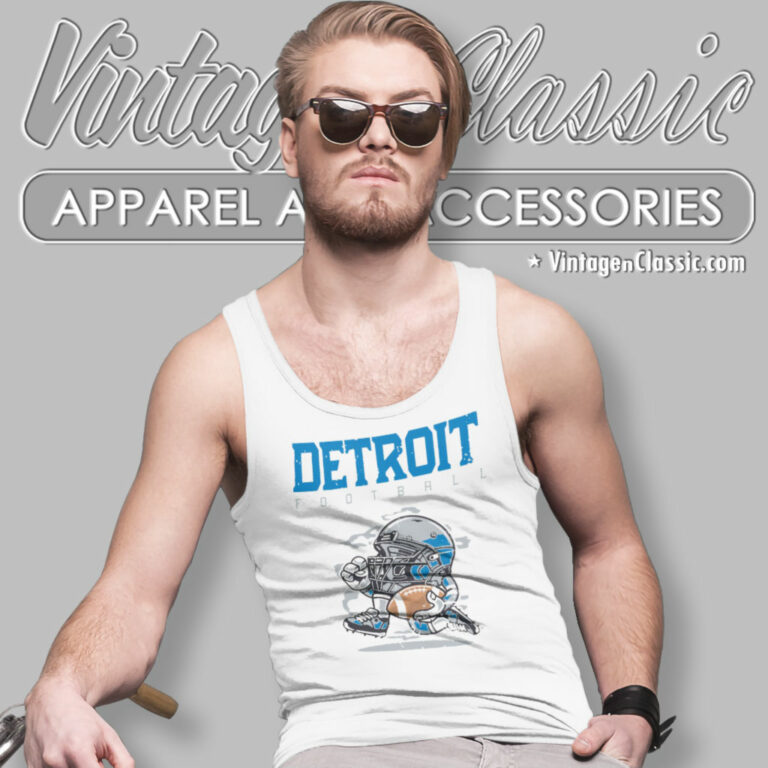 Detroit Lions Football Helmet Vintage Tank Top Racerback Detroit Lions Football Helmet Vintage Tank Top Racerback