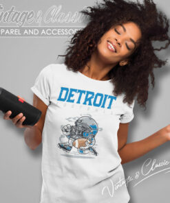 Detroit Lions Football Helmet Vintage Shirt 5 Detroit Lions Football Helmet Vintage Women T Shirt