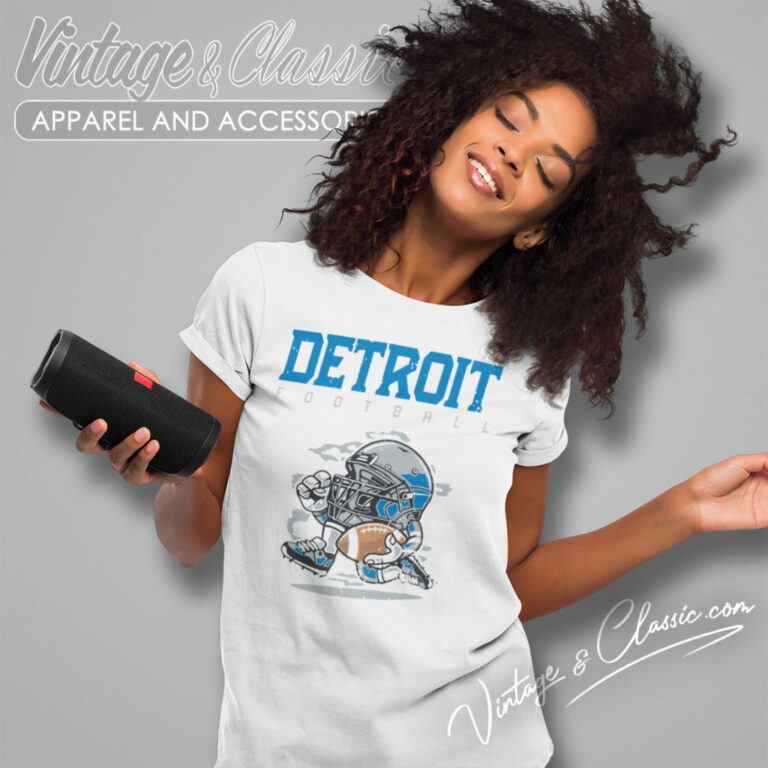 Detroit Lions Football Helmet Vintage Women T Shirt Detroit Lions Football Helmet Vintage Women T Shirt