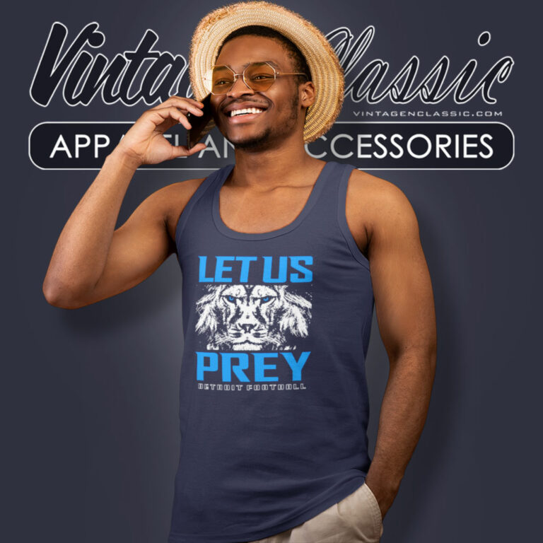 Detroit Lions Football Let Us Prey Tank Top Racerback Detroit Lions Football Let Us Prey Tank Top Racerback