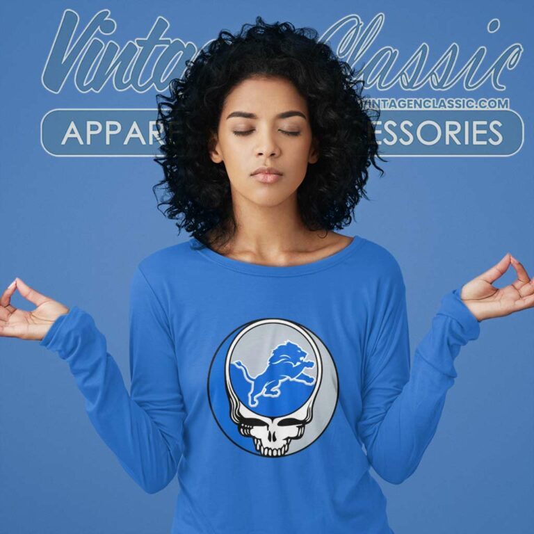 Detroit Lions Grateful Dead Steal Your Face Long Sleeve Tee Detroit Lions Grateful Dead Steal Your Face Long Sleeve Tee
