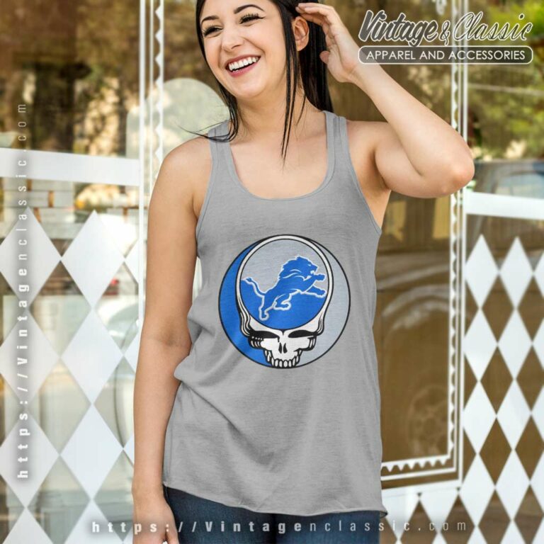 Detroit Lions Grateful Dead Steal Your Face Tank Top Racerback Detroit Lions Grateful Dead Steal Your Face Tank Top Racerback