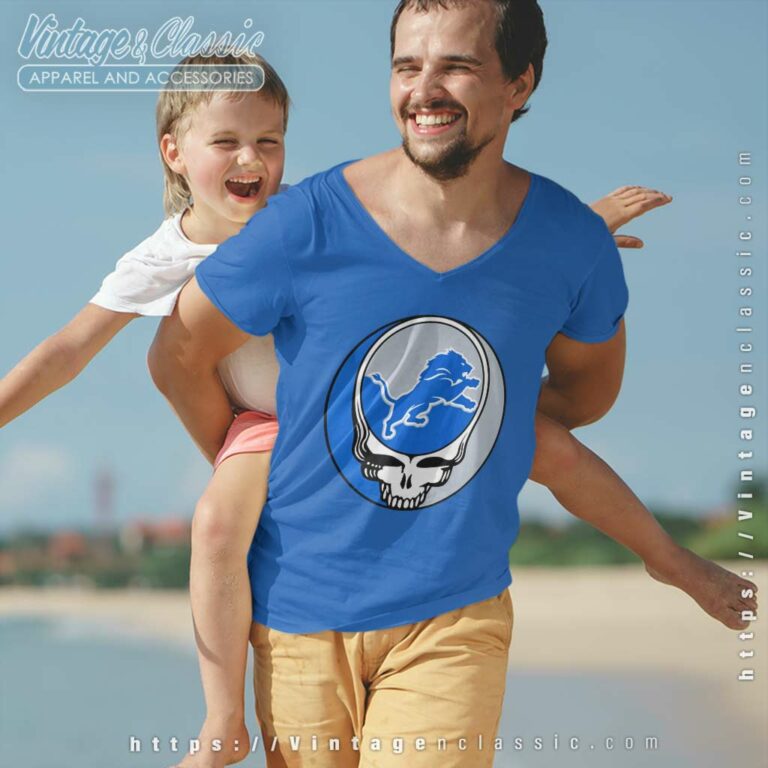 Detroit Lions Grateful Dead Steal Your Face V Neck TShirt Detroit Lions Grateful Dead Steal Your Face V Neck TShirt