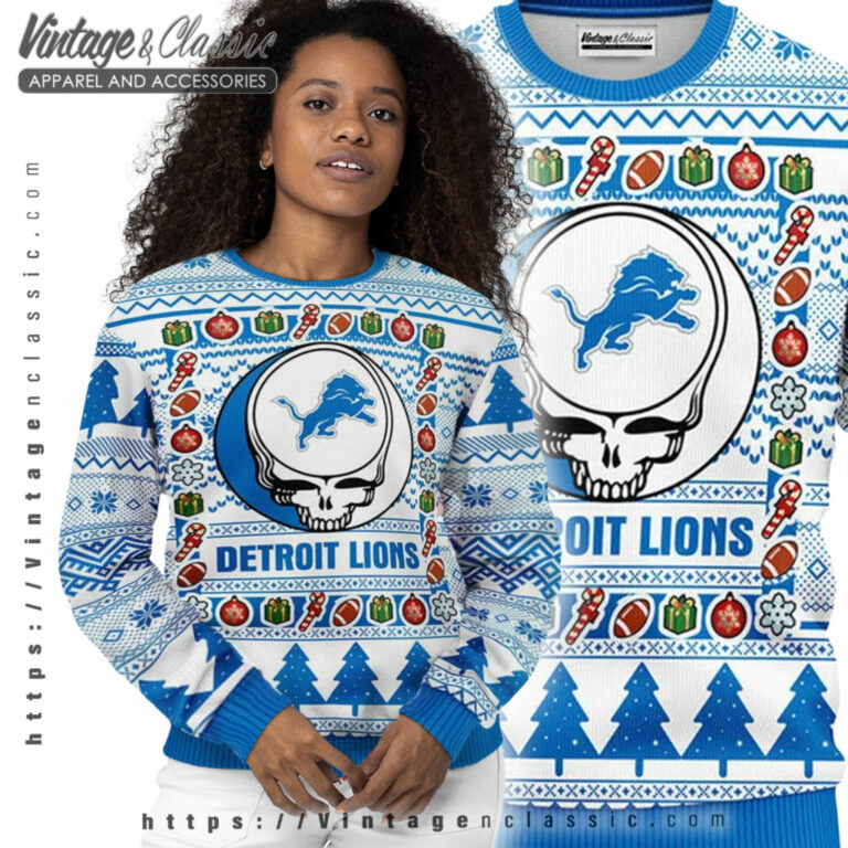 Detroit Lions Grateful Dead Ugly Sweater Women Ugly Sweater Detroit Lions Grateful Dead Ugly Sweater Women Ugly Sweater