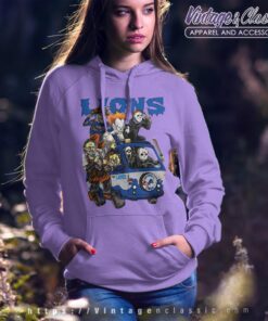 Detroit Lions Horror Movies Characters Halloween Shirt Hoodie