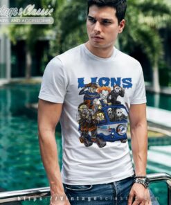 Detroit Lions Horror Movies Characters Halloween Shirt