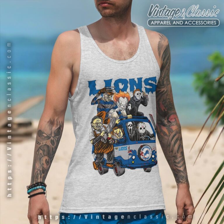 Detroit Lions Horror Movies Characters Halloween Shirt Tank Top Racerback Detroit Lions Horror Movies Characters Halloween Shirt Tank Top Racerback