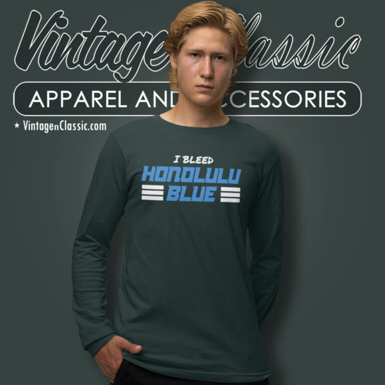 Detroit Lions I Bleed Honolulu Blue Long Sleeve Tee Detroit Lions I Bleed Honolulu Blue Long Sleeve Tee